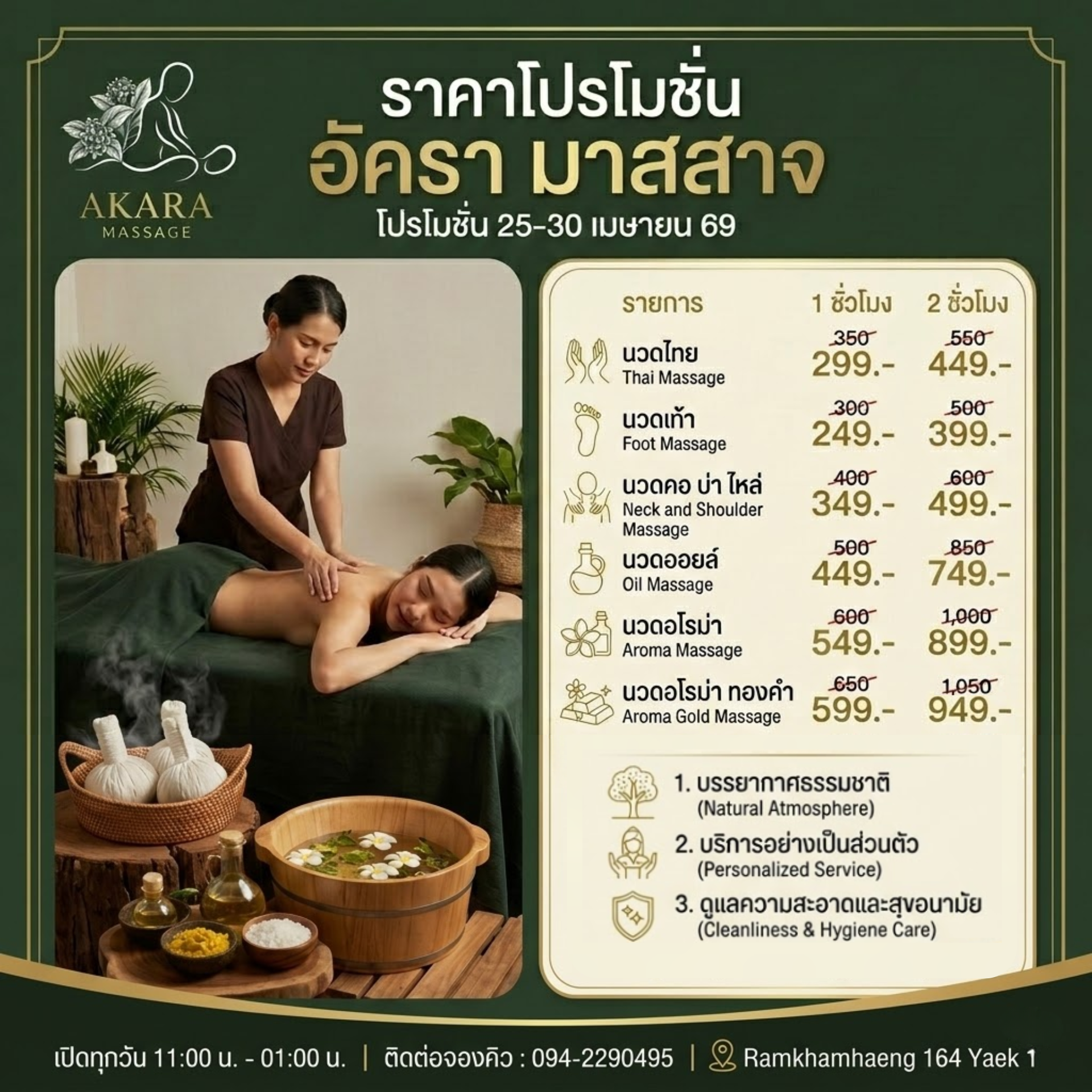 ราคาโปรโมชั่นเมษายน